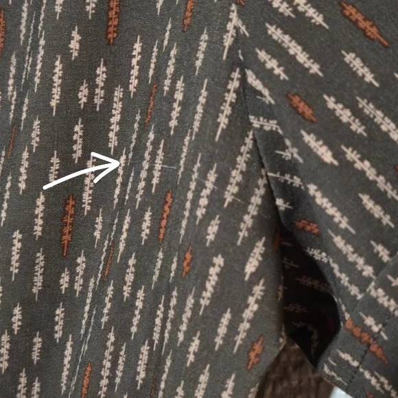 REI Co-op Green Print Casual Dress | V-Neck, Drawstring Waist | Size M - Picture 9 of 9